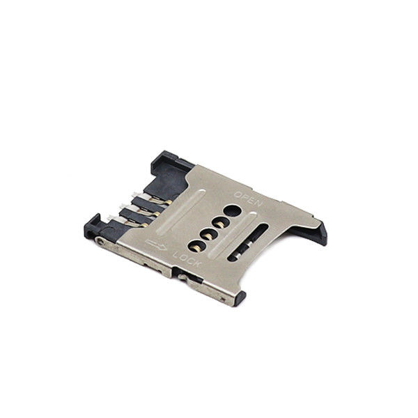 H1.5mm 1.8mm 마이크로 SIM 홀더 SMT 플립 유형 6P 마이크로 SIM 소켓