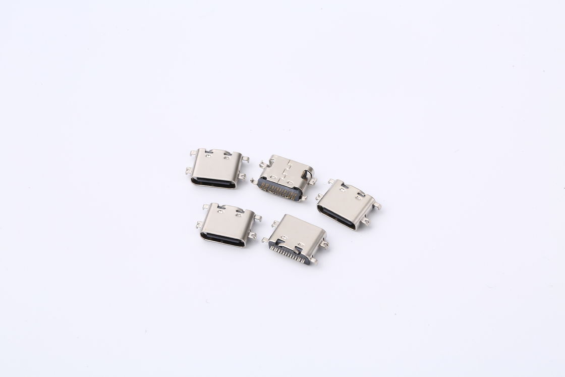 3.0 USB 유형 C Pcb 커넥터 3.1mm 16 핀 중간 마운트 USB C 암 소켓