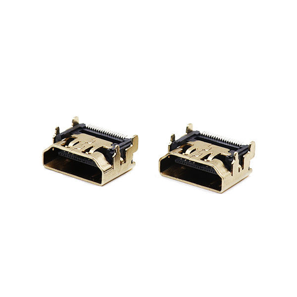 UL94V-0 HDMI 케이블 커넥터 19 핀 유형 a 커넥터 SMT 유형 SGS 귀 없음