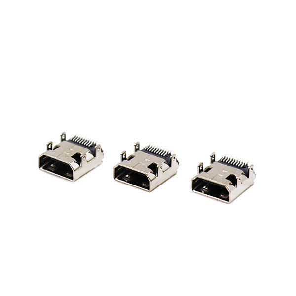 금도금 마이크로 HDMI 케이블 커넥터 19 핀 DIP+SMT d 유형 암 커넥터