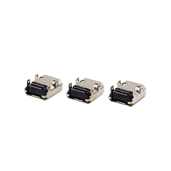 금도금 마이크로 HDMI 케이블 커넥터 19 핀 DIP+SMT d 유형 암 커넥터