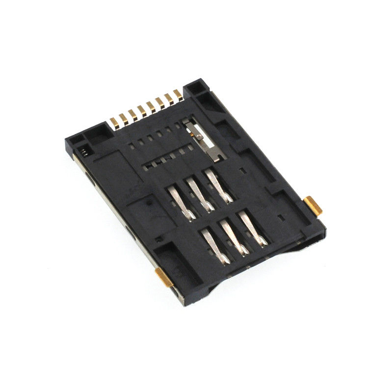2.2mm 높이 Micro Sim 카드 커넥터 소켓 8 핀 푸시 확장 유형
