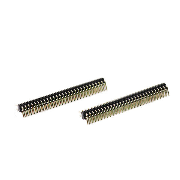90도 1.27mm 피치 PCB 딥 핀 헤더 커넥터 두 배 줄 ROHS