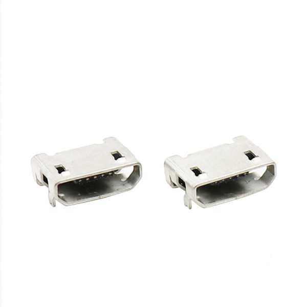 포스트를 가진 휴대전화 정제 5P 마이크로 USB 연결관 여성 잭 6.4mm 피치 ROHS