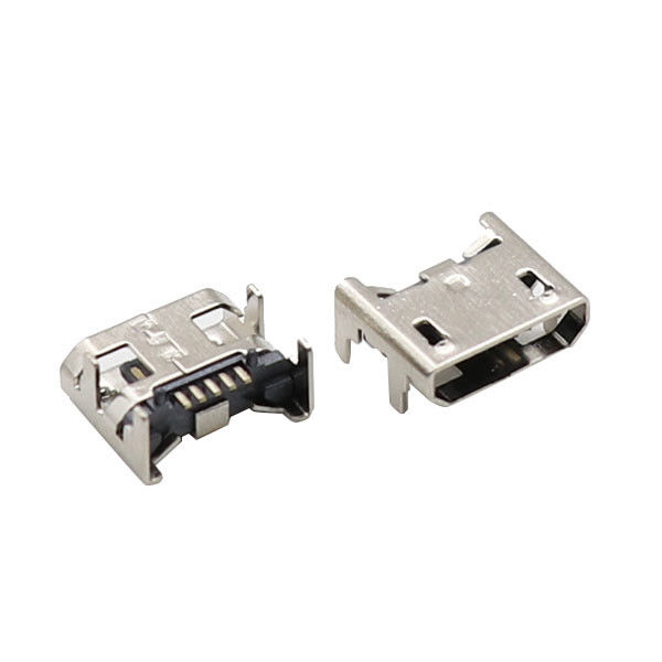UL94V-0 마이크로 USB 연결관 좌석 잭 판을 삽입하는 5 핀 암 소켓 다리