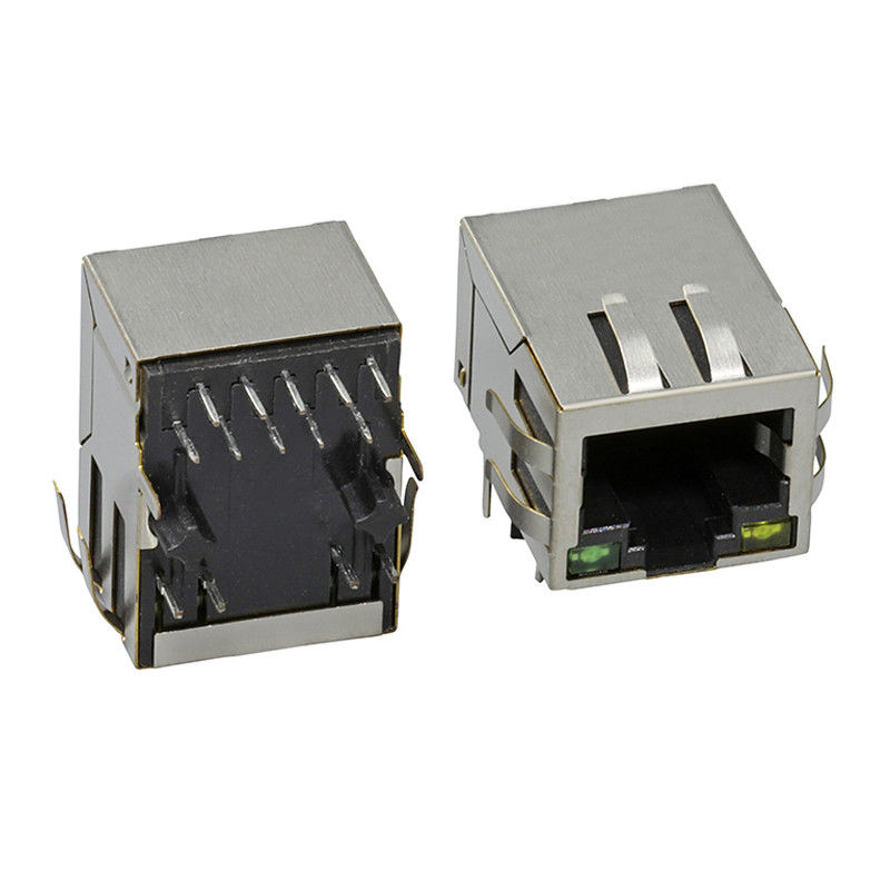 여과기 이더네트를 가진 8개의 핀 여성 RJ45 PCB 연결관 아래로 단 하나 항구 탭