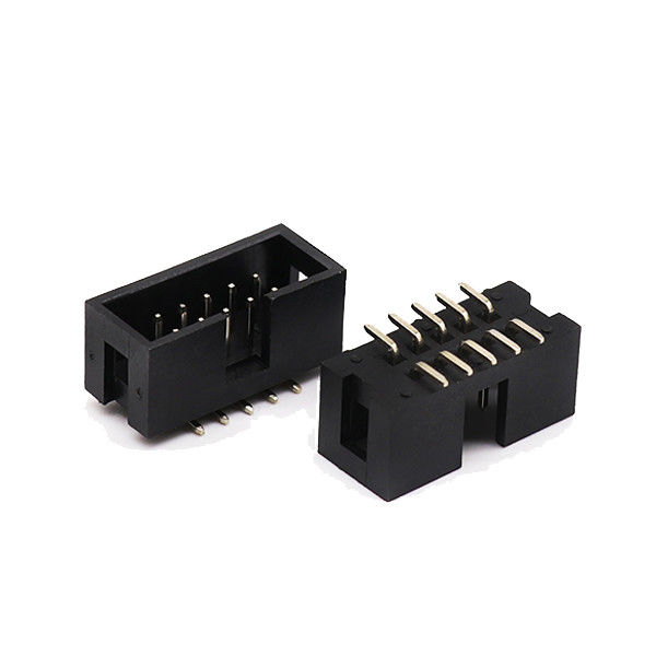 90도 여성 상자 우두머리 연결관 2.54mm 두 배 줄 SMT 표면 산 핀 우두머리